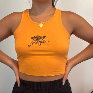 SHEIN cute orange top